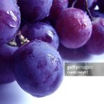 wet grapes in close-up