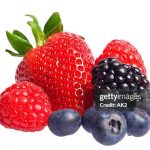 Isolated berries over white